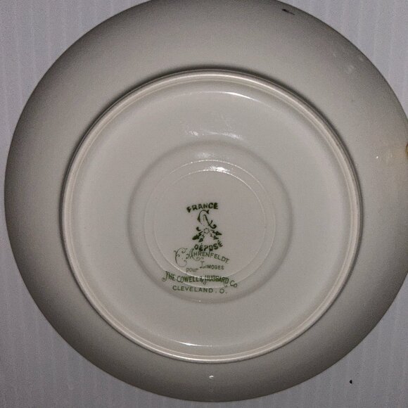 Limoges C.A.H. Renfeldt, Vintage Ranso Pattern Double Handle Soup/Saucer, Englan - Picture 5 of 9